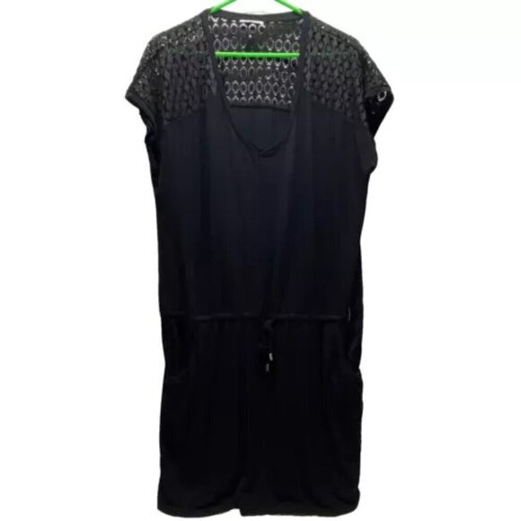 Calvin Klein Women's Swimsuit Cover Black Swimwear Soft Sheer Long No Size Tag - Picture 1 of 9